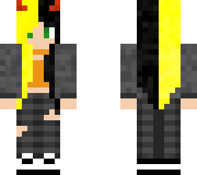 yellow split hair
