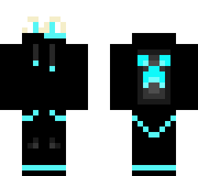 blue creeper gamer skin