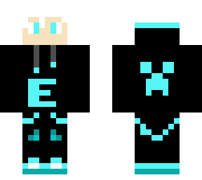 blue creeper gamer skin cool effect