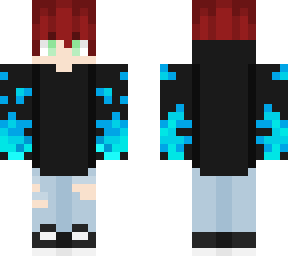 blue fire hoodie