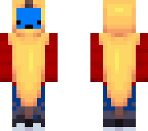 blue guy in banana suit