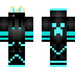 blue hoodie creeper gamer skin