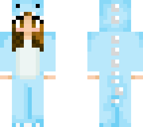 dino onsie but with blonde hair streak
