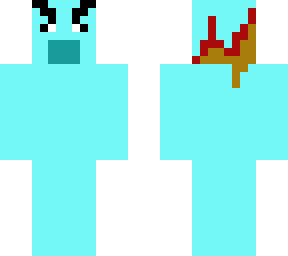 evil blue boy on fire