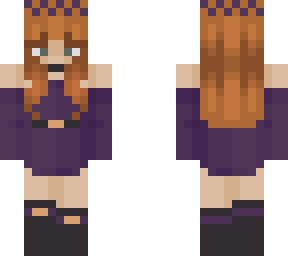 ginger in purple outfit