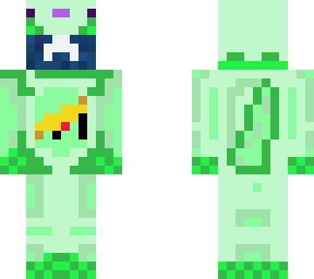 green axolotl creeper banana swimming merch