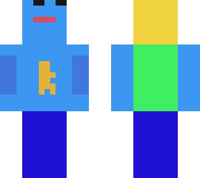 green,yellow,blue man