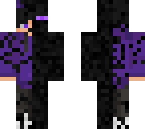 half enderman half purple hoodie