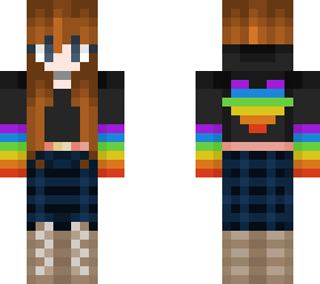 rainbow hoodie girl v2