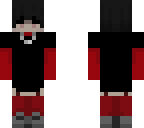 red - black outfit