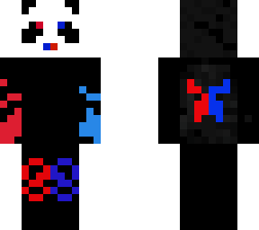 red and blue panda