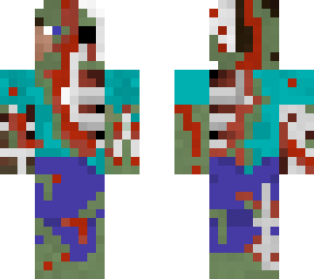 abandoned projects: steve skeletal zombie with flesh failed skin