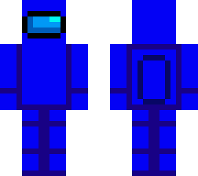 among us blue with special effects.