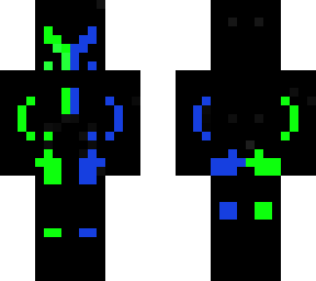 blue and green armor