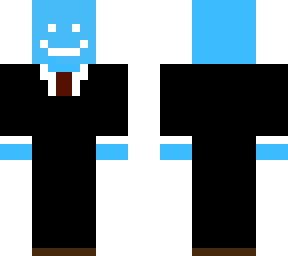 blue guy in a suit