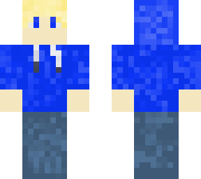 blue sweater (t-shirt underneath)