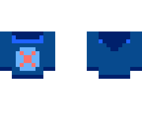 blue sweater with red x template