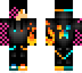 glitched fire skin