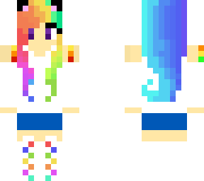 rainbow cat girl