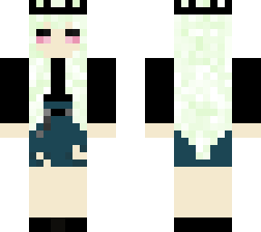 random green haired girl