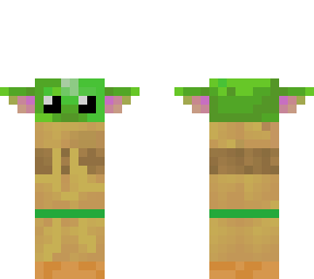 baby yoda on grass block