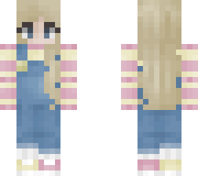 blonde overalls