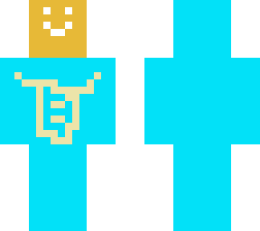 blue body, cool shirt, smiley face person