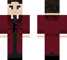 burgundy trenchcoat