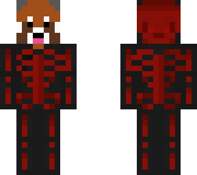 caveira panda vermelho