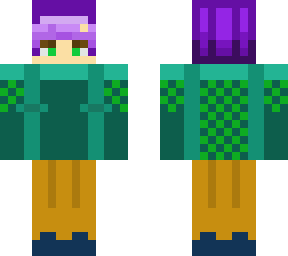 checkered sweater, denim pants, cool kid