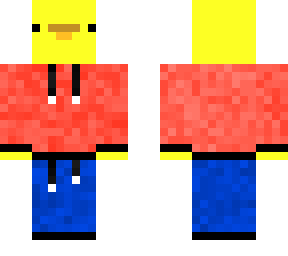 duck with red hoodie