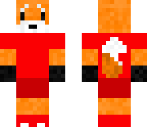 fox wearing red