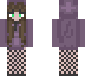 girl purple hoodie cute