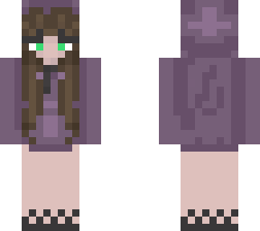 girl purple hoodie cute