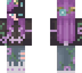 halloween purple bunny skin girl