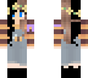 tubbo girl with two color hair and blue eyes