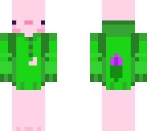 axolotl in green coat