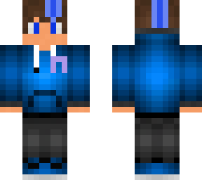 blue hair line and hoodie male techno support