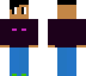 boy with endermen shirt