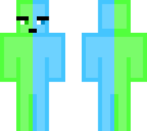 green and blue man