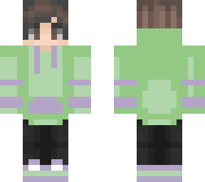green and purple boy