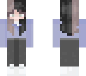 half black hair, moon