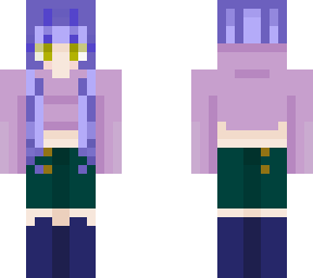 purple haired girl