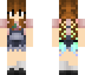 rainbow hair overalls