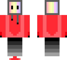 rainbow head red hoodie
