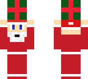 santa holding a present