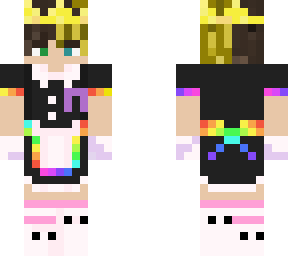 techno support rainbow maid boy