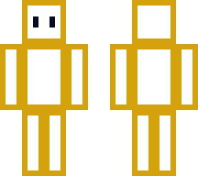 white block character with golden outline
