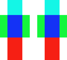aquahead, bluebody, greenarms, redlegs
