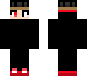 black and red gamer pvp skin
